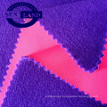 china manufacturer 100% polyester interlock bonded polar fleece clothing fabric